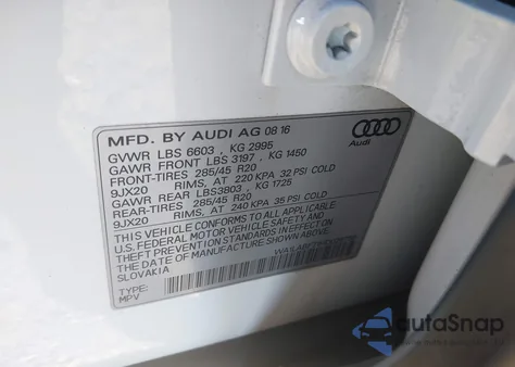 2017 Audi Q7 3.0T Premium z USA, uszkodzony, nr VIN WA1LABF71HD026759